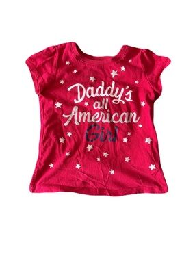 Daddy's All American Girl Red Graphic Tee - Kids